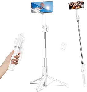 Sensyne 53" Selfie Stick for Phone, Extendable Travel Tripod with Detachable Remote for...