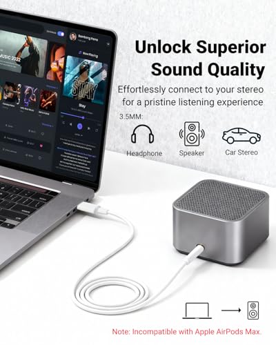 Seulliya USB C to 3.5mm Audio Aux Jack Cable, Aux Cord for iPhone 17, Type C to 3.5mm... image