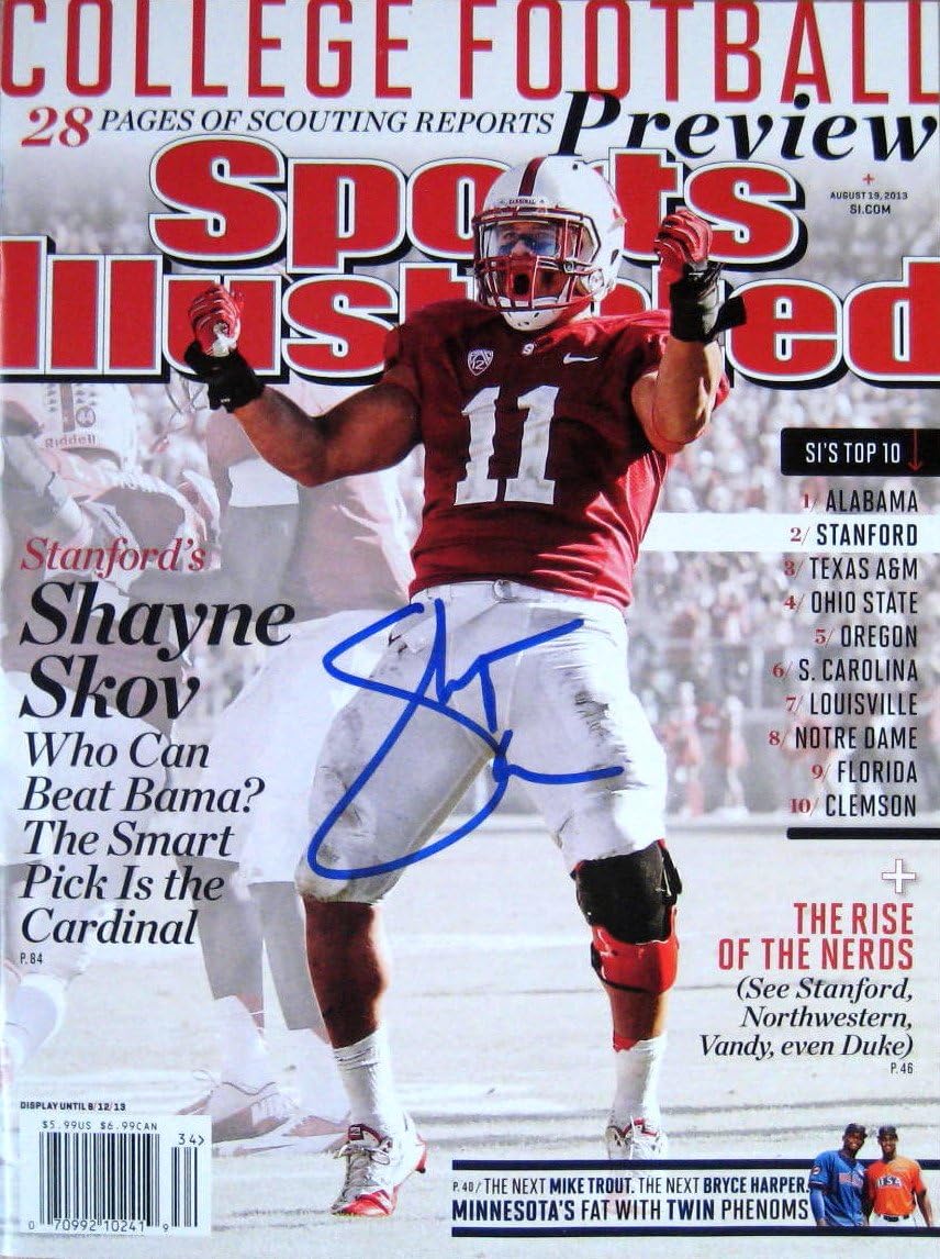 Shayne Skov Stanford Cardinal autographed Sports Illustrated magazine 8/19/13