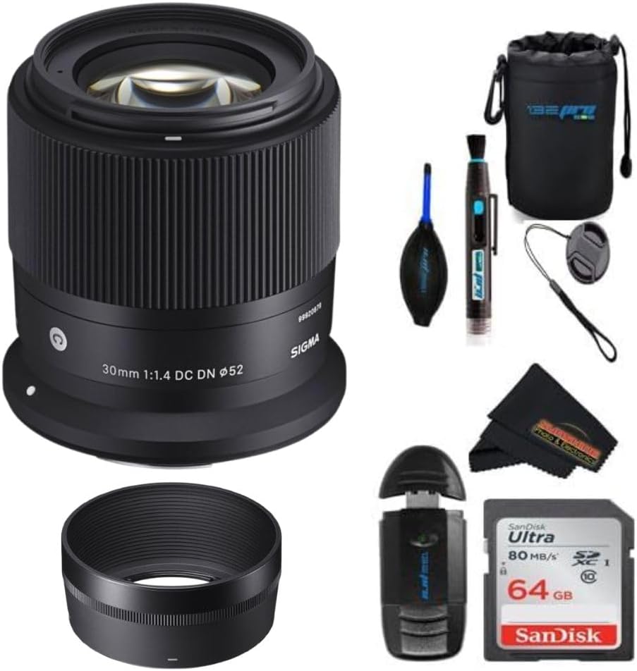 Sigma 30mm f/1.4 DC DN Contemporary Lens (Canon RF Mount)... (Basic Bundle)