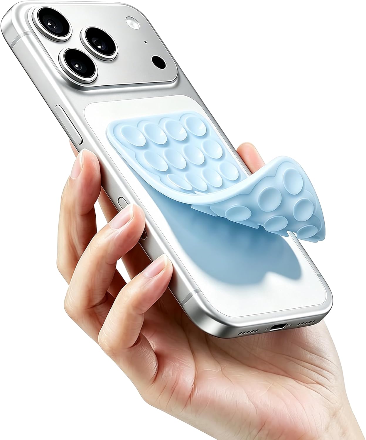 Silicone Double-Sided Suction Phone Case Detachable Mount, Fidget Sticky Grip Accessories...