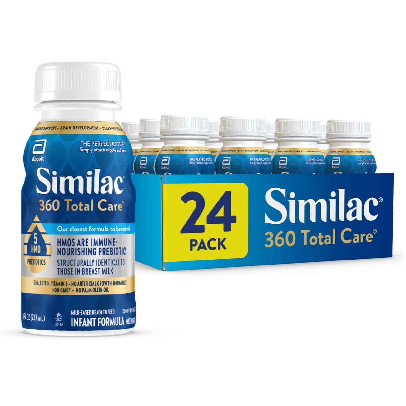 Similac 360 Total Care Infant Formula, Has 5 HMO Prebiotics, Our Closest Prebiotic Blend to...