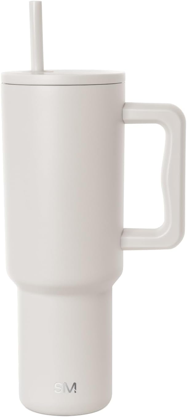 Simple Modern 40 oz Trek Tumbler with Handle and Straw Lid | Cup Holder Friendly Insulated...
