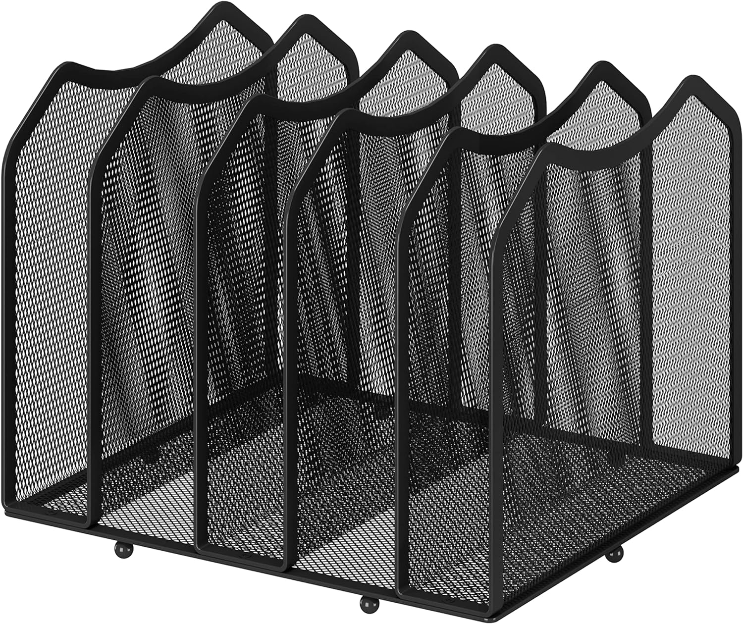 Simple Trending Mesh Desktop File Sorter Organizer, 5-Section Bookshelf for Desk Home...
