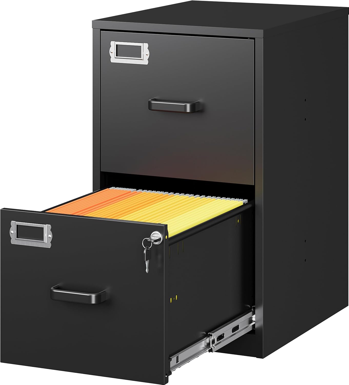 SISESOL 2 Drawer File Cabinet with Lock,Narrow Vertical Filing Cabinet,Under Desk File...
