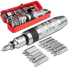 SK 1/2'' Manual Impact Driver Set, 40-Piece Heavy Duty Reversible Impact Screwdriver with...