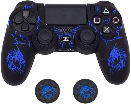 Skin for PS4 Controller, BRHE Anti-Slip Grip Silicone Cover Protector Case Compatible with...