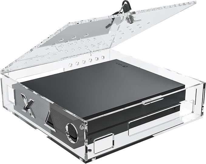 Skywin Lock Box for Xbox Game Console - Acrylic Display Case for Public Gaming Setup, Secure...