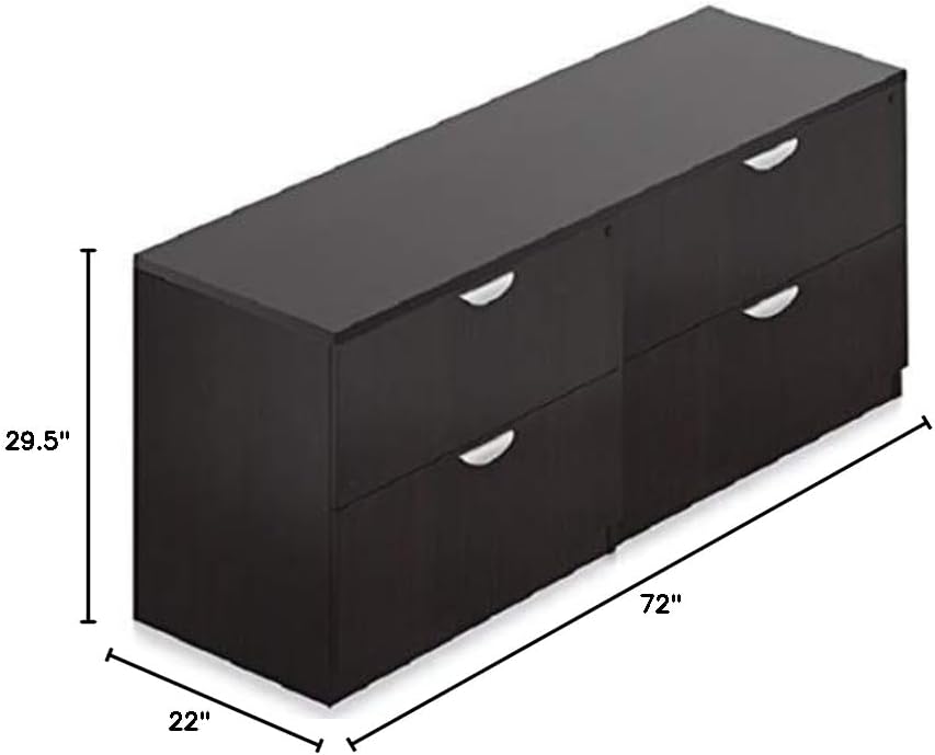 SL7122TOP-SL3622LF Lateral File Credenza, 72" w x 22" d x 29 1/2" h - Autumn Walnut