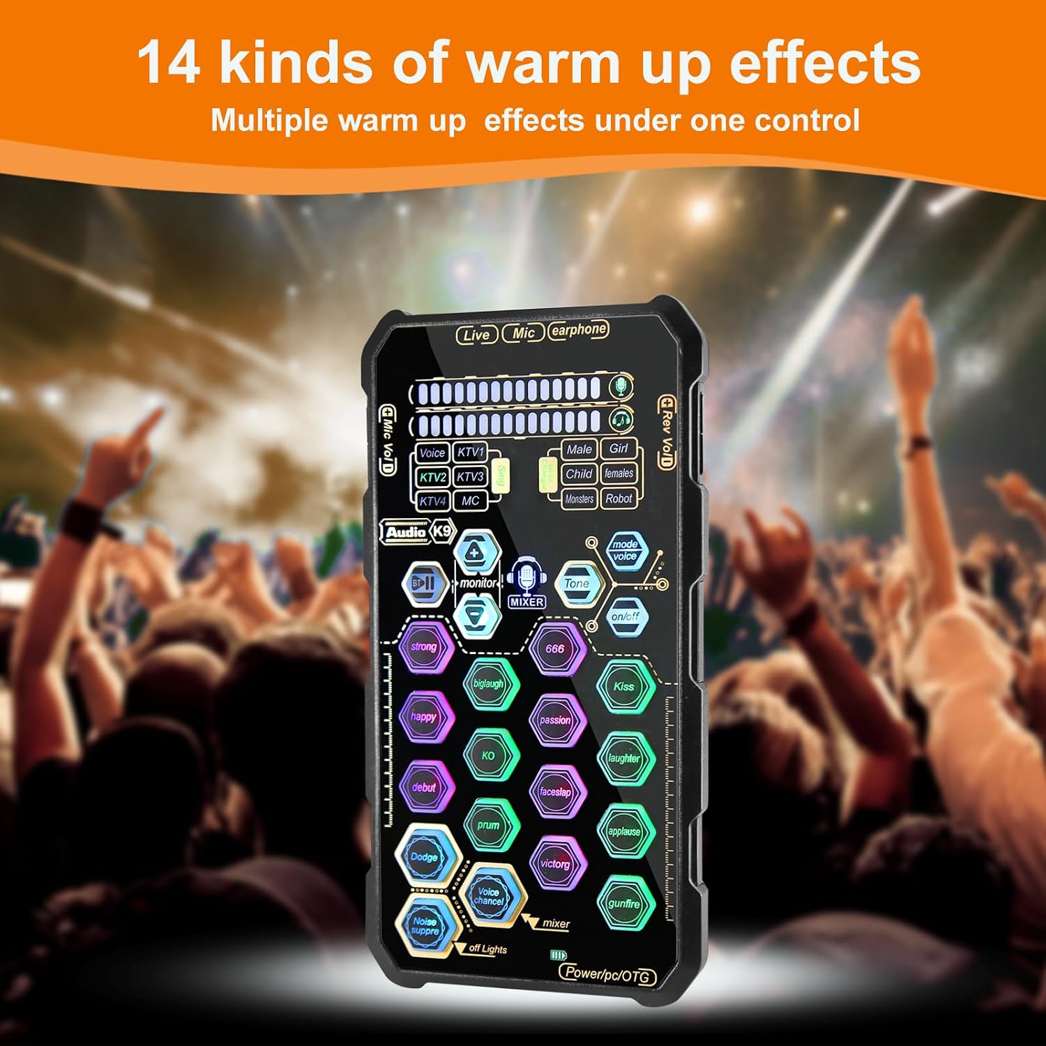 Small Handheld Sound Card Set for Podacsting, Broadcasting, Living, Singing, Recording... image