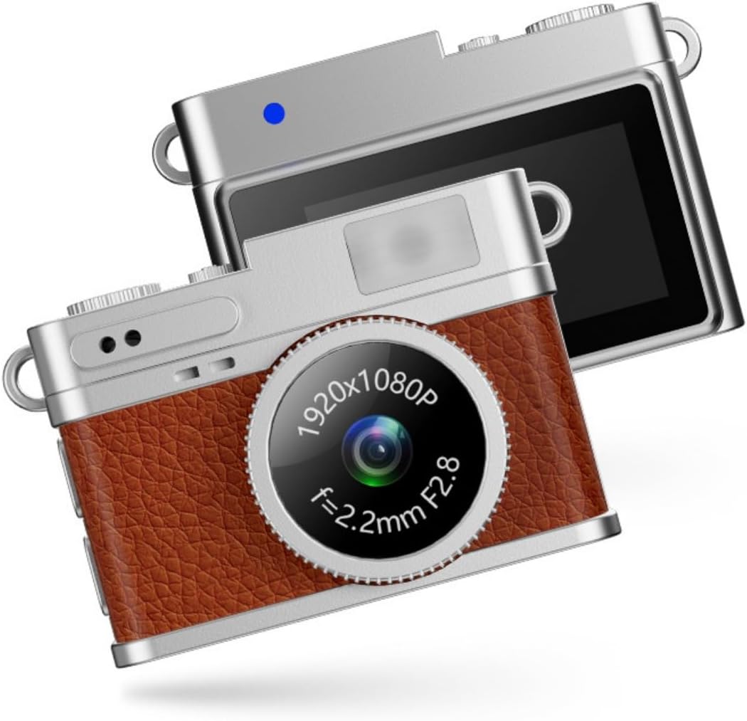 Small Keychain Camera 1080p Small Retro Digital Small Portable Camera Pocket Video Recorder...