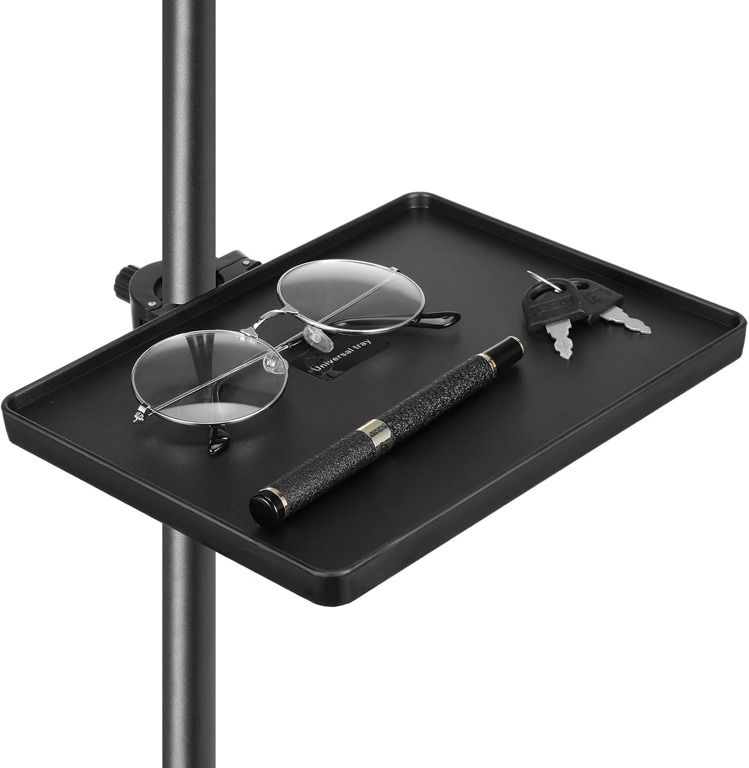 Small Mic Stand Tray, Universal Microphone Stand Tray, Adjustable Metal Clamp on Music Stand...