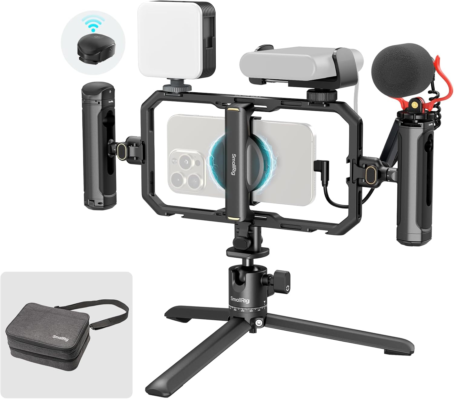 SmallRig All-in-One Universal Quick Release Phone Video Rig Kit Pro, Phone Stabilizer Rig...