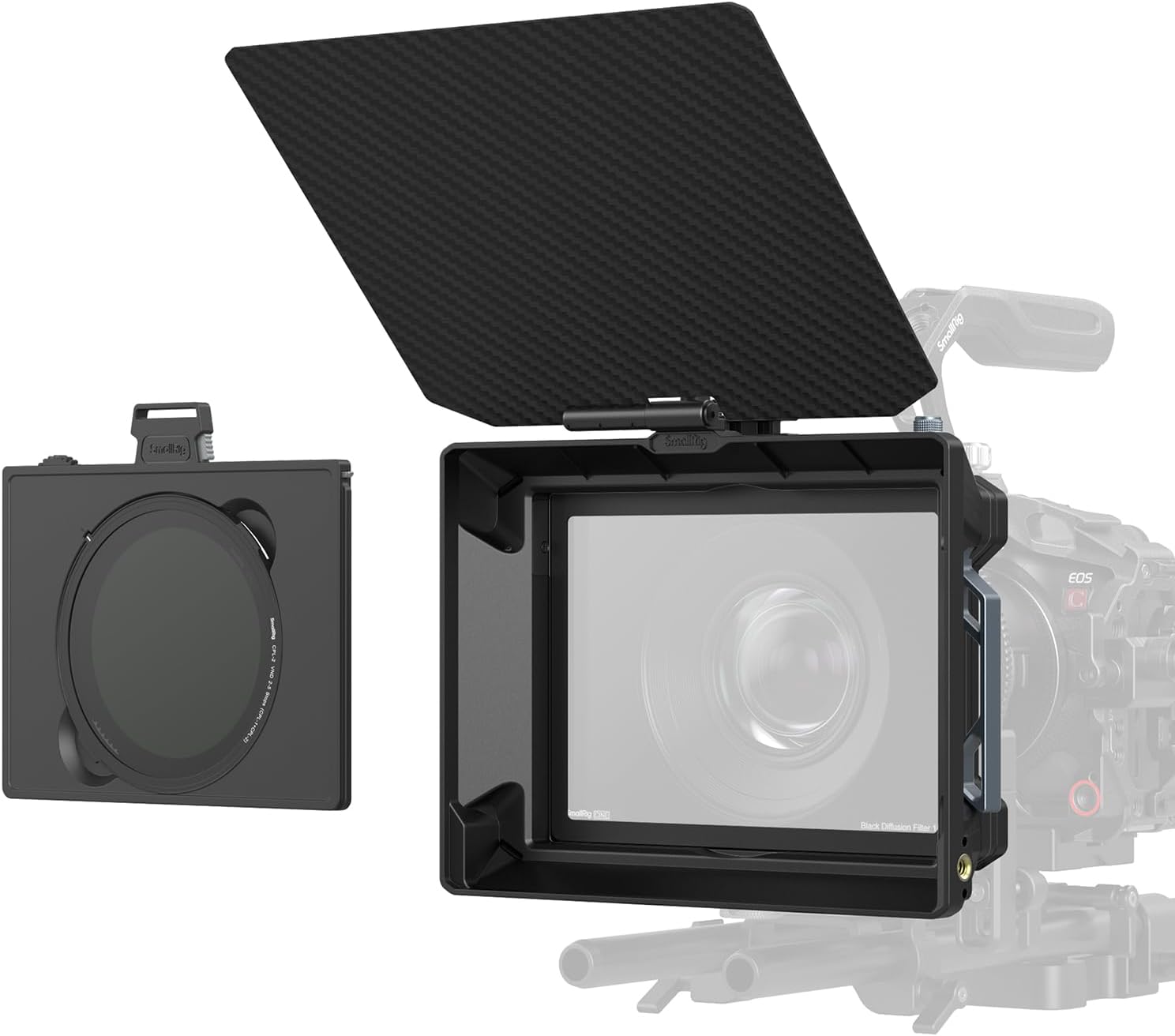 SmallRig Matte Box Kit with CPL&VND Filters, Lens Hood and Top Flag, 2 Pcs 4x5.65 Filter...