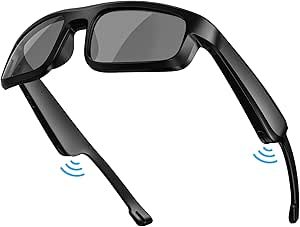 Smart Glasses, Polarized Bluetooth Sunglasses, Built-in Mic & Speakers, Voice Assistant, UV...