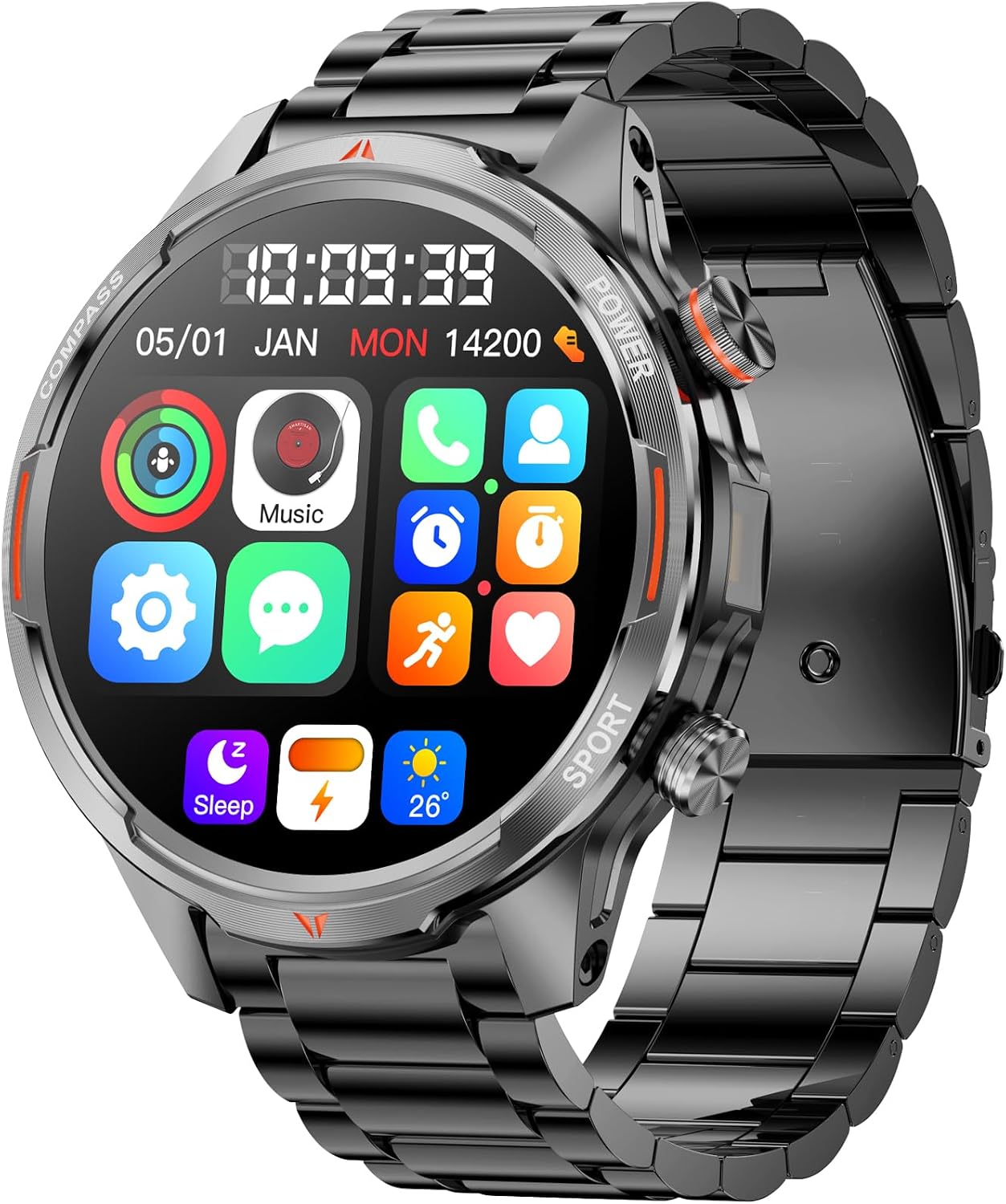 Smart Watches for Men(Answer/Make Calls), 1.7" HD Military Smartwatch with 100-Day Battery...
