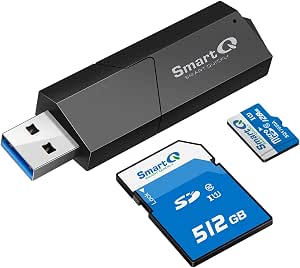 SmartQ USB 3.0 Dual Slot SD Card Reader – Fast SD & Micro SD Memory Card Reader for...