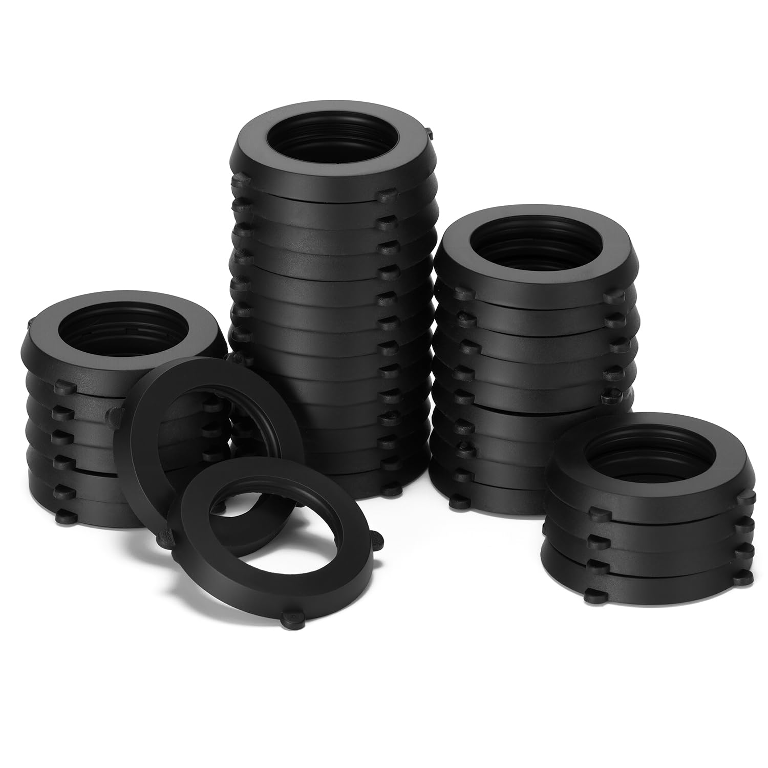 SmoTecQ 30 Pack Garden Hose Washers with Self-Locking Tabs - Heavy Duty Rubber Seals for...