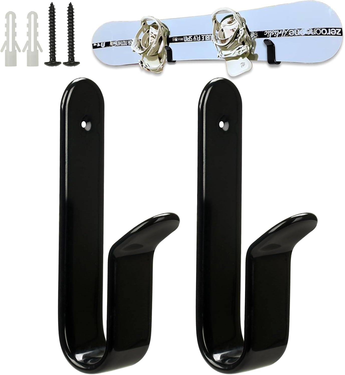 Snowboard Wall Mount Clips, Horizontal Skateboard Wall Mount,Snowboard Display Stand for...