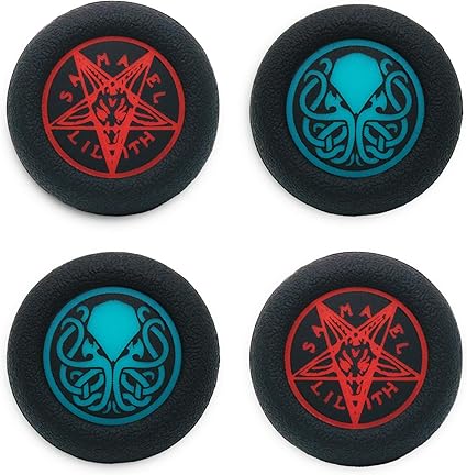 Soft Rubber Silicone Printing Thumb Grip Cover x 4 for PS5, PS4, Xbox Series X/S, Xbox One...