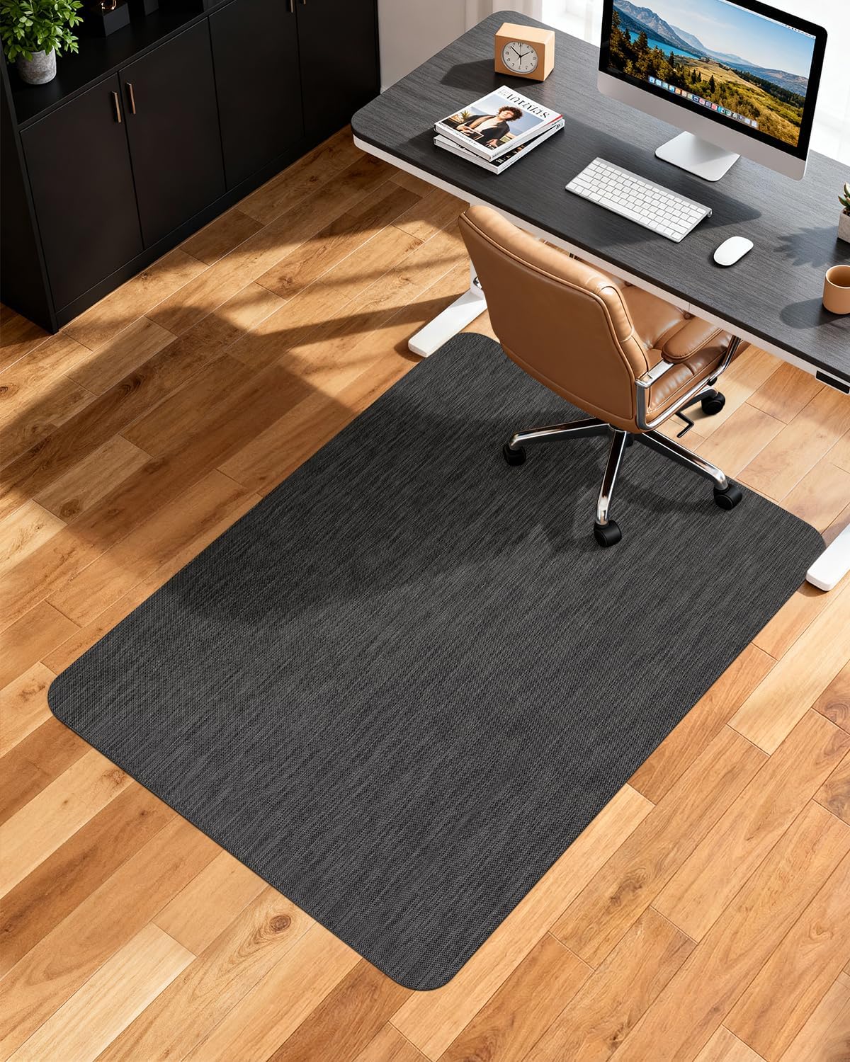 Soimeat Office Chair Mat for Hardwood Floor, 35.4" x 47.2" Non-Slip Desk Computer Chair Mat...