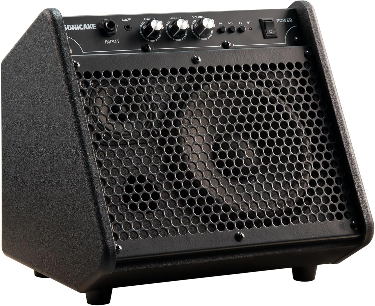 SONICAKE 20W Electric Drum Amp, Portable BT Drum/Keyboard Amplifier Speaker System with Dual...