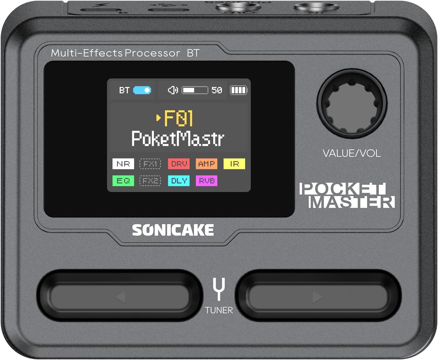 SONICAKE Pocket Master-Portable Multi Effects Pedal, 100+ Built-in Guitar/Bass/Acoustic...