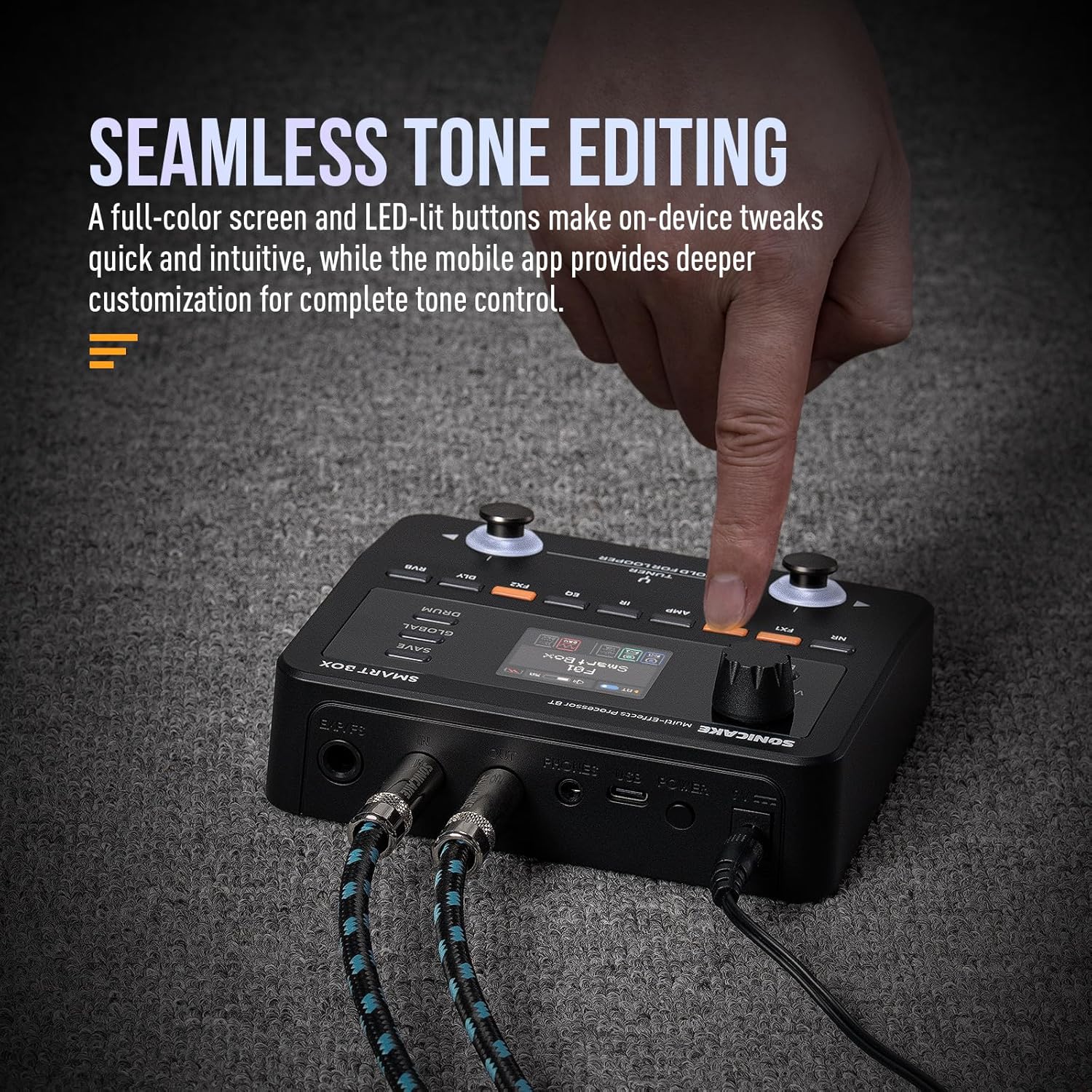 SONICAKE QME-20 Smart Box - Multi Effects Pedal for Guitar with 130+ Effects, NAM/IR... image