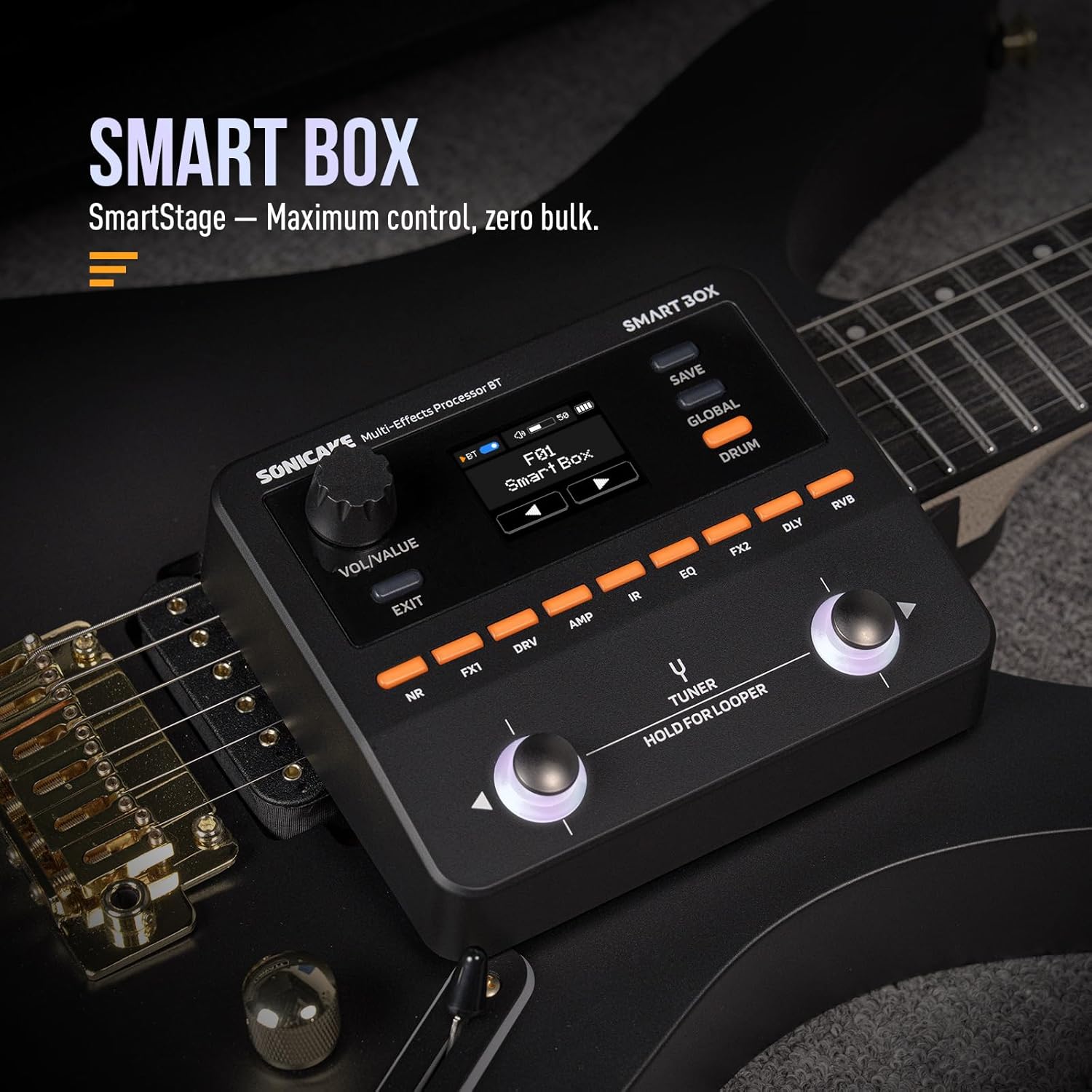 SONICAKE QME-20 Smart Box - Multi Effects Pedal for Guitar with 130+ Effects, NAM/IR... image