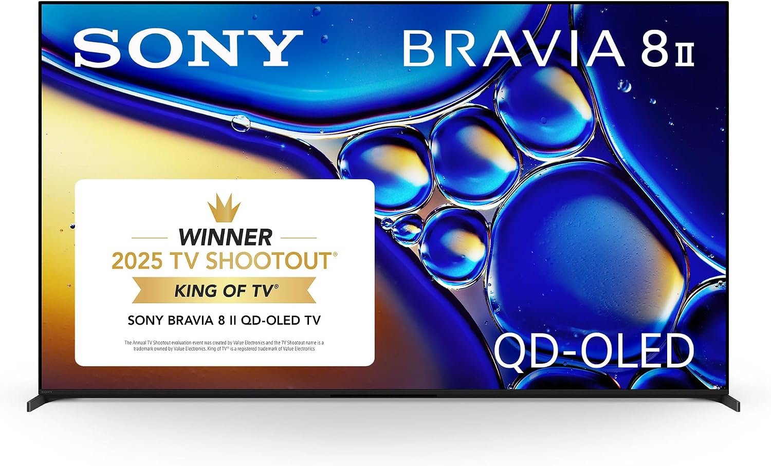 Sony BRAVIA 8 II 65 Inch TV, QD OLED, 4K Smart Google TV, XR Processor with AI Technology...