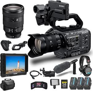 Sony FX6 Digital Cinema Camera Kit with 24-105mm Lens (ILME-FX6VK) + 4K Monitor + Sony 80GB...