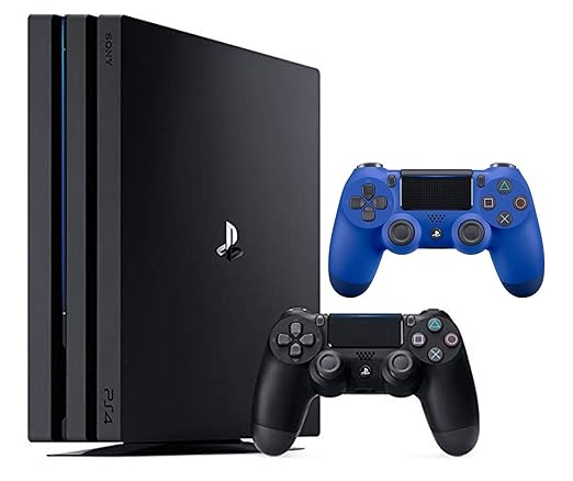 Sony PlayStation 4 Pro 1TB Two Controller Bundle: PlayStation 4 1TB Pro Console Jet Black, 2...