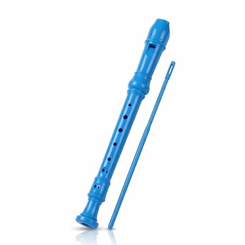 Soprano Recorder for Beginners - German Fingering 3-Piece Descant Flute in Key of C with...