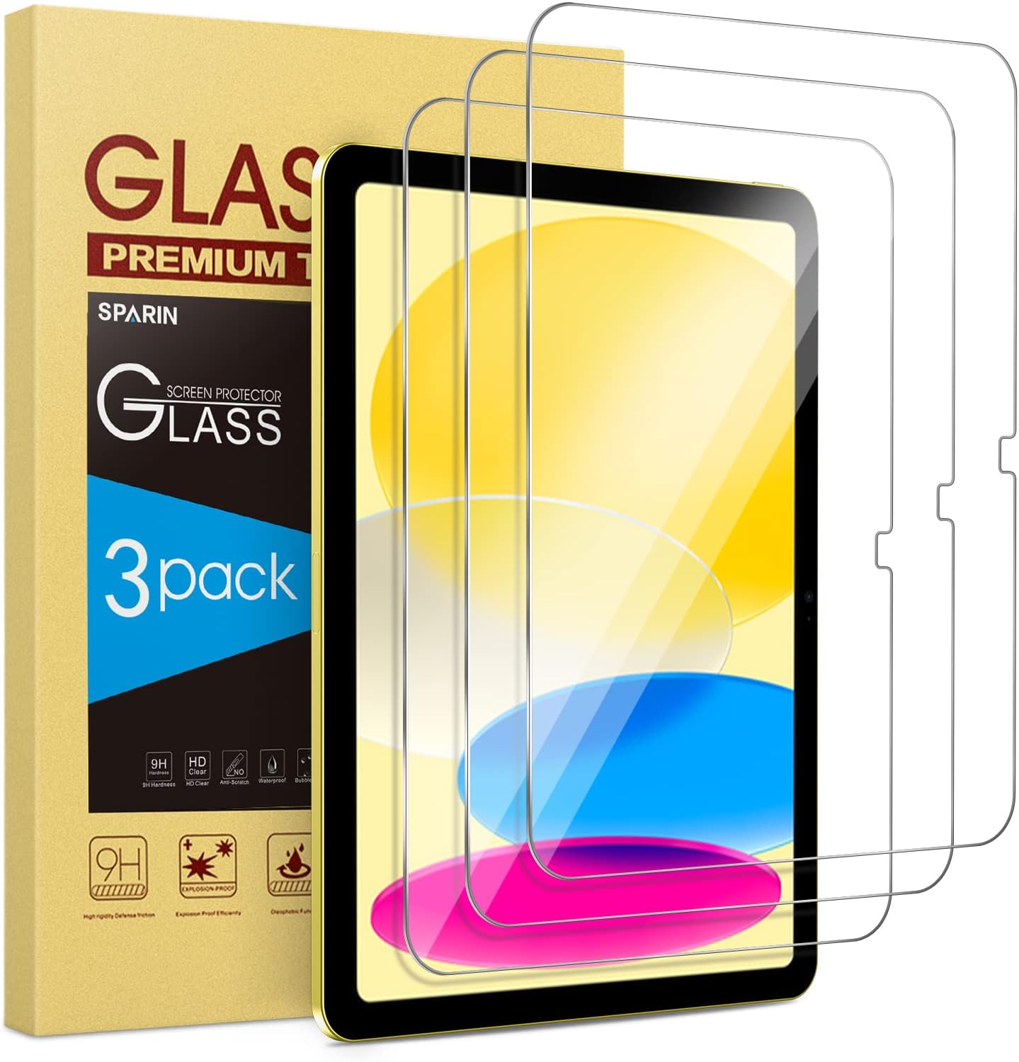 SPARIN 3 Pack Screen Protector for iPad (A16) 11th 11-inch & 10th Generation 10.9-inch...