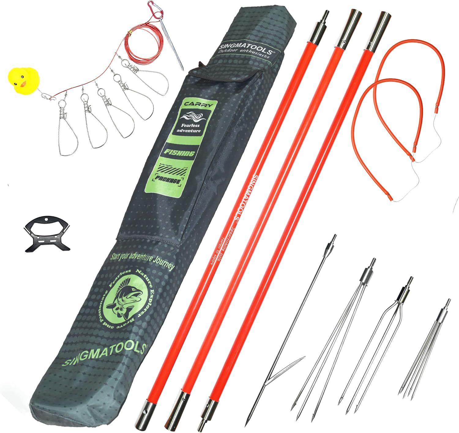 Spearfishing Pole Hawaiian Sling Fishing Spear Set Fiberglass Pole Spear Harpoon...