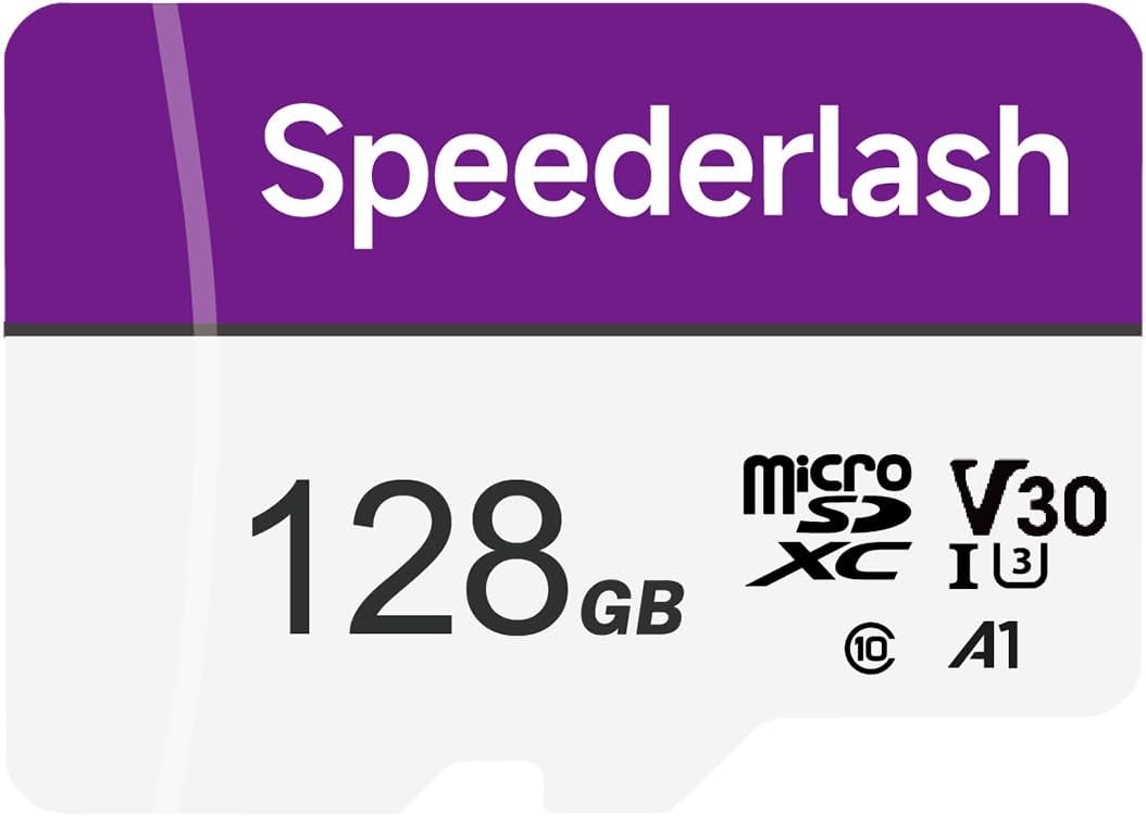 Speederlash 128GB Micro SD Card with Adapter, A1, U3, Read Speed Up to 95MB/s, High Speed...