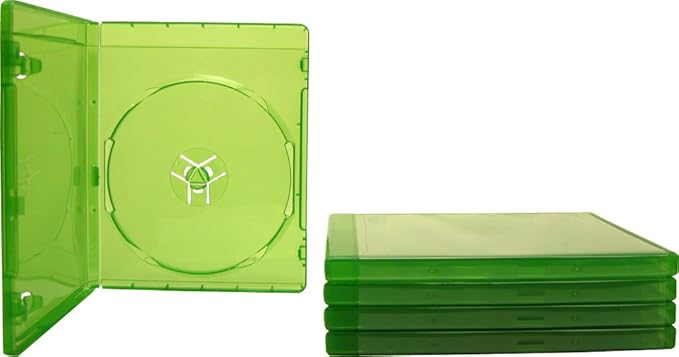 Square Deal Recordings & Supplies (5) 12mm Replacement Video Game Cases - Translucent Green...
