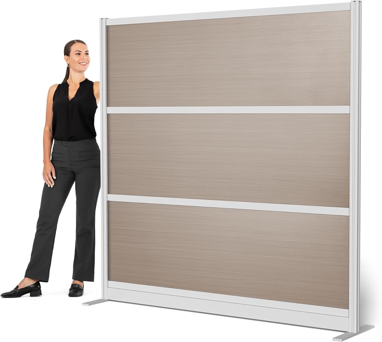 Stand Up Desk Store Oakwood Aesthetic Modular Walls | Room Divider Wall with Durable...
