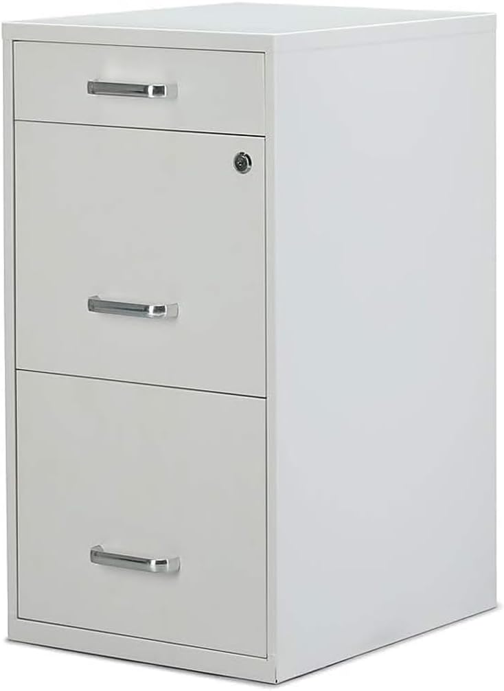 Staples 3-Drawer Vertical File Cabinet, Letter Size Documents, Lockable & Mobile, 18.9" D x...