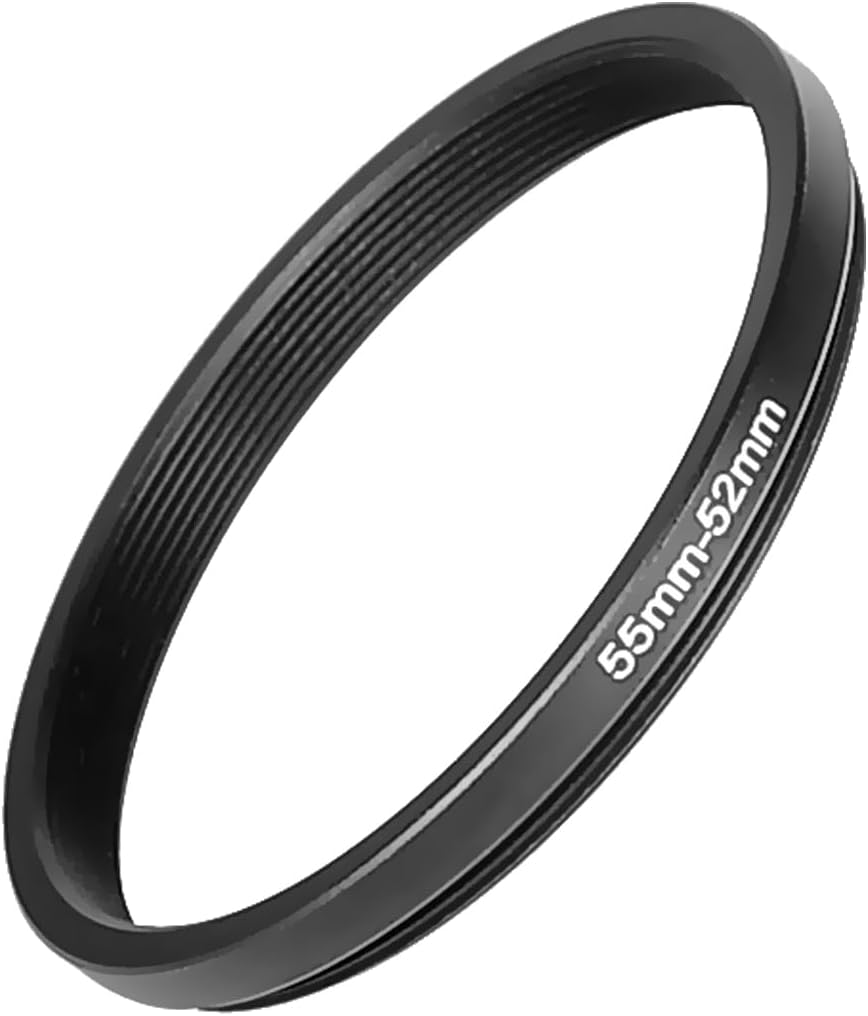 Step Down Rings 55mm to 52mm Metal Lens Filter Adapter Ring for All Brands, UV, ND, CPL 55mm...