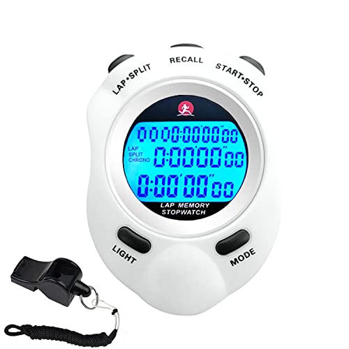 Stopwatch, Metal Stop Watch for Sports 10/100/400 Laps, Stopwatches Timer for Coach Sports... image