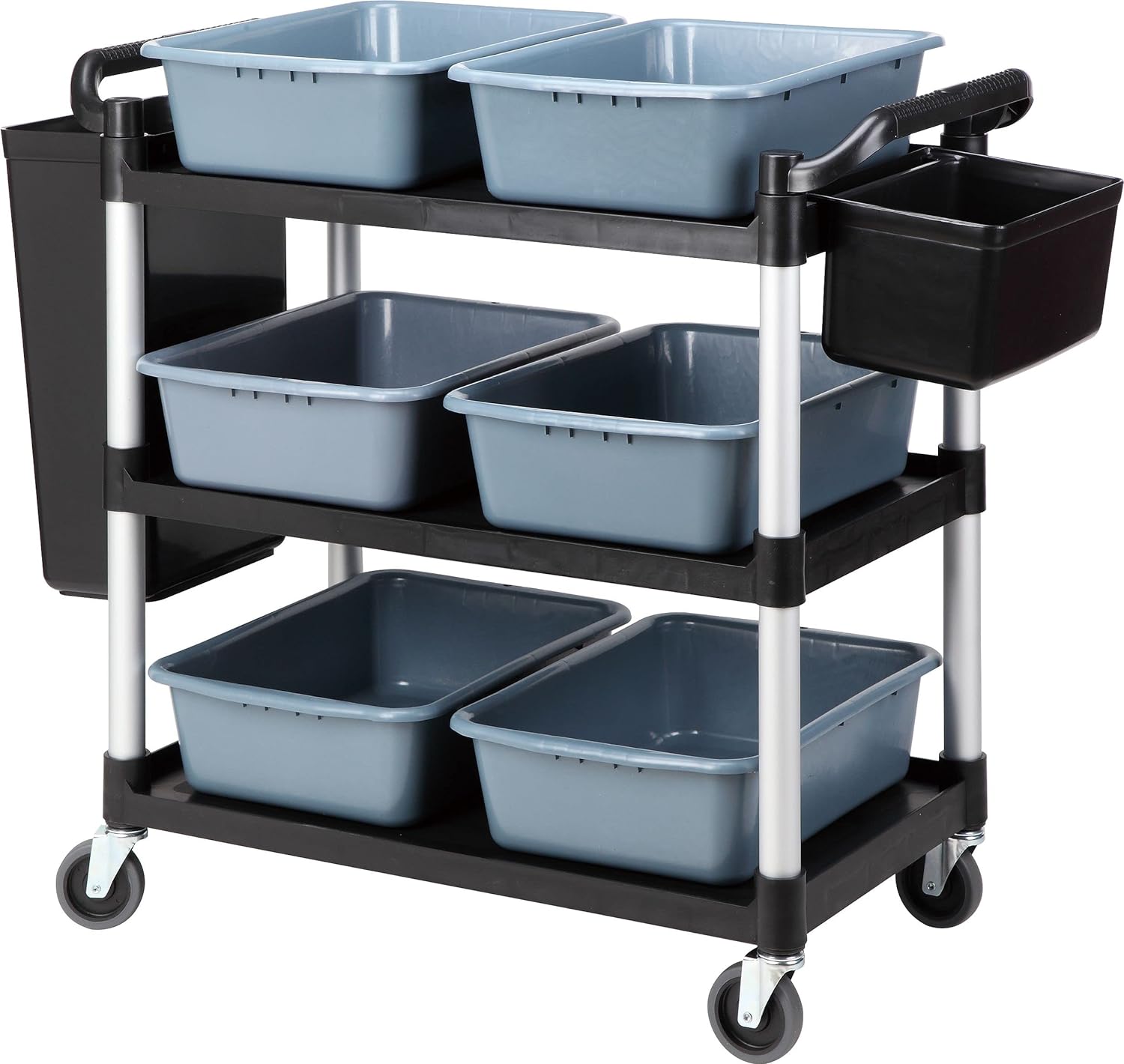 Storage Cart 3 Tier Heavy Duty Commercial Grade Utility Cart,Dish Cart for...