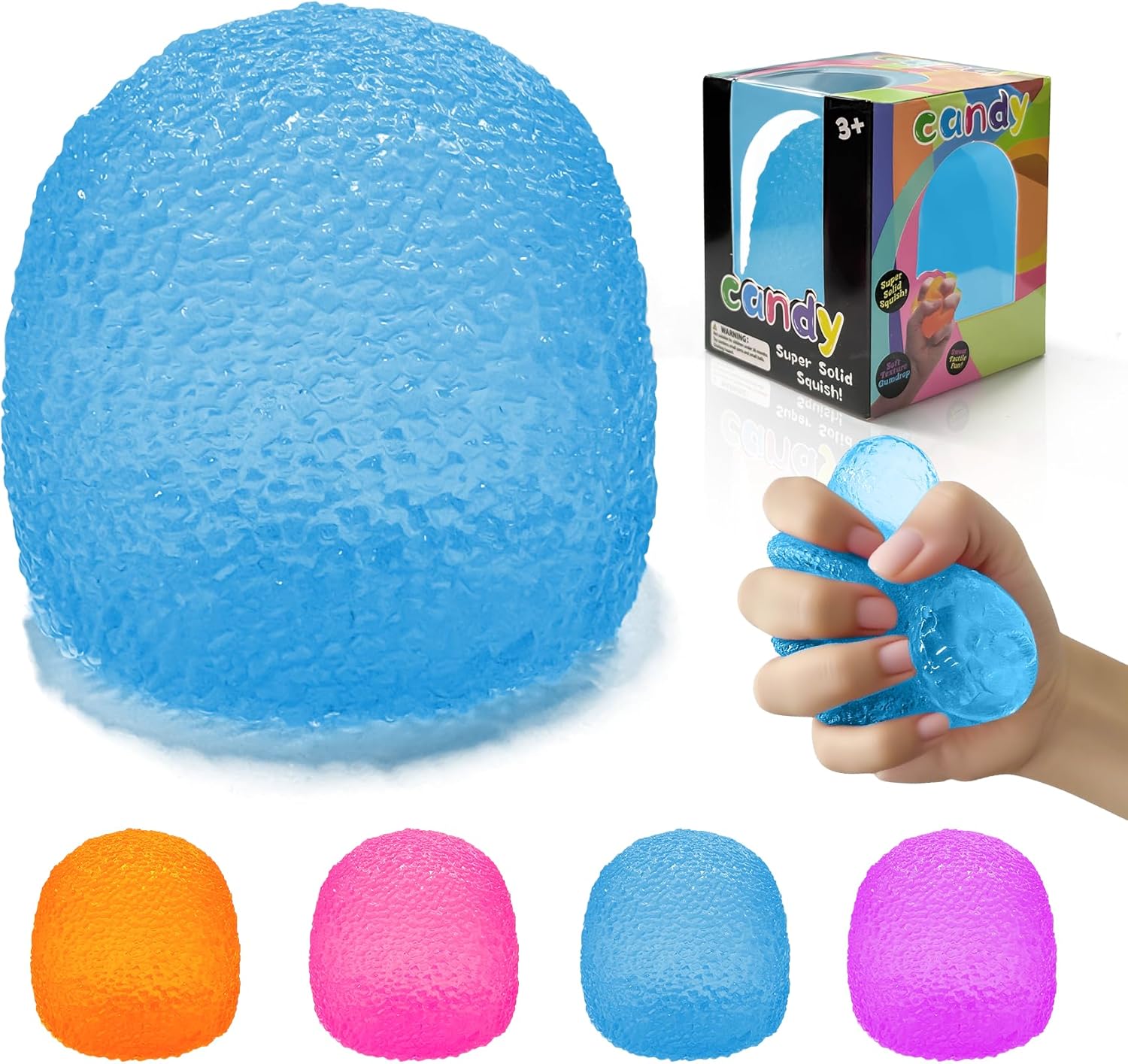 Stress Balls-Gumdrop Squishy Stress for Kids and Adults, Super Solid Squeeze Ball, Sensory...
