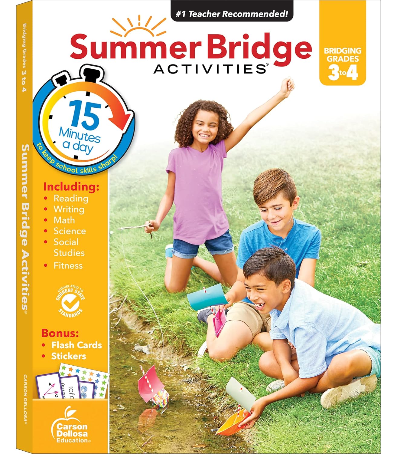 Summer Bridge Activities 3rd to 4th Grade Workbook, Activity Book with Math, Reading...