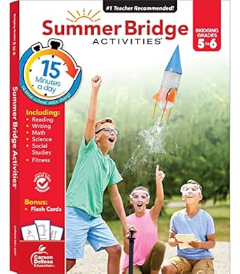 Summer Bridge Activities 5th to 6th Grade Workbooks All Subjects, Middle School Books With...