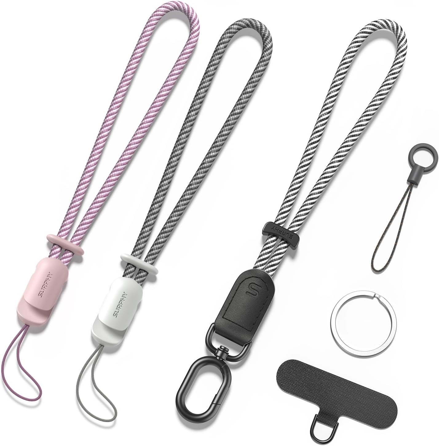 SURPHY 2 Pack Phone Lanyard and 1 Pack Phone Wrist Strap