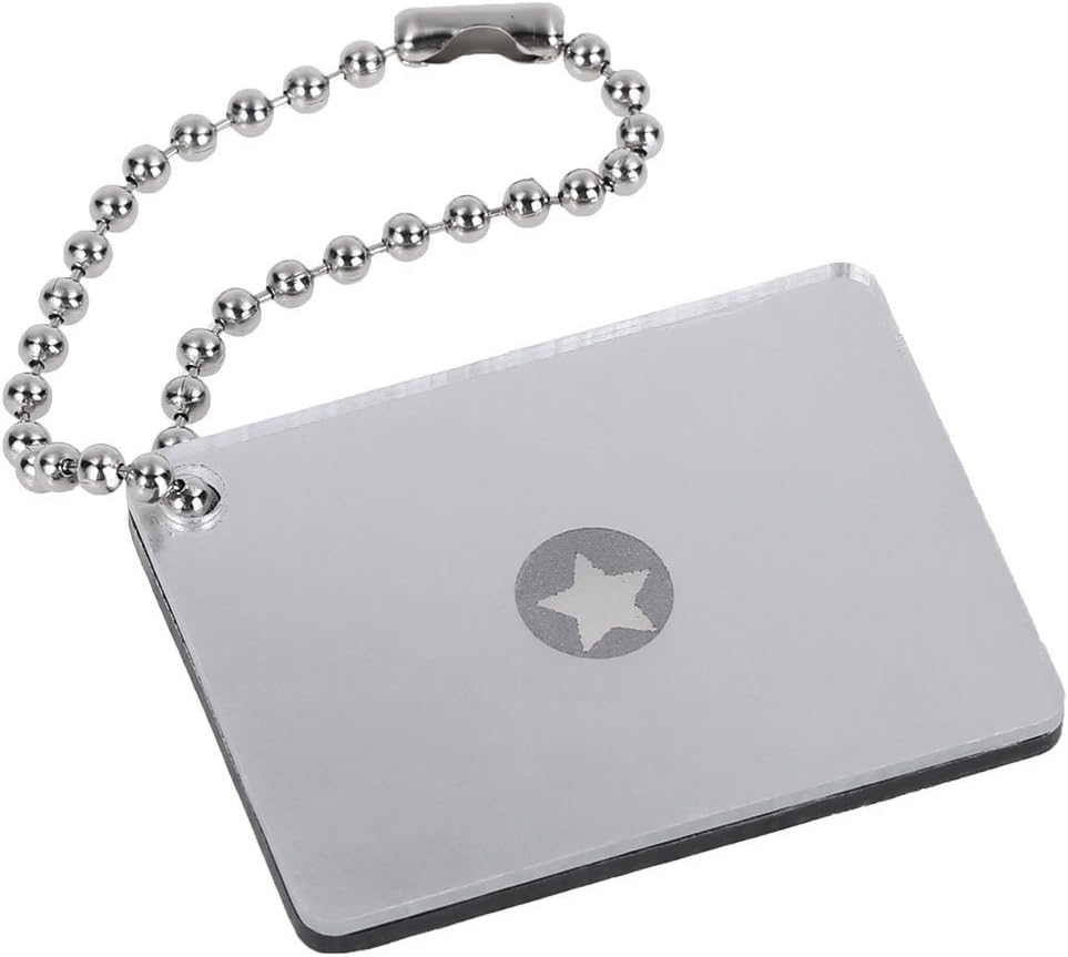 Survival Acrylic Reflective Sighting Tool with Chain, Lightweight Locator for Hiking...