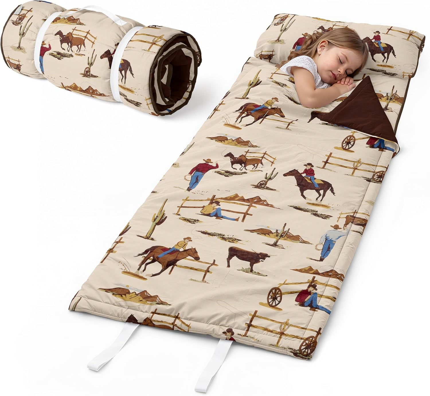 Sweet Jojo Designs Lightweight Toddler Nap Mat with Pillow Daycare Essentials - Kids...