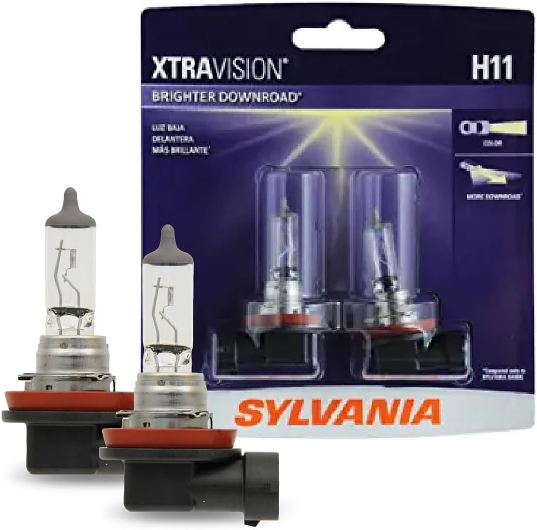 SYLVANIA - H11 XtraVision - High Performance Halogen Headlight Bulb, High Beam, Low Beam and...