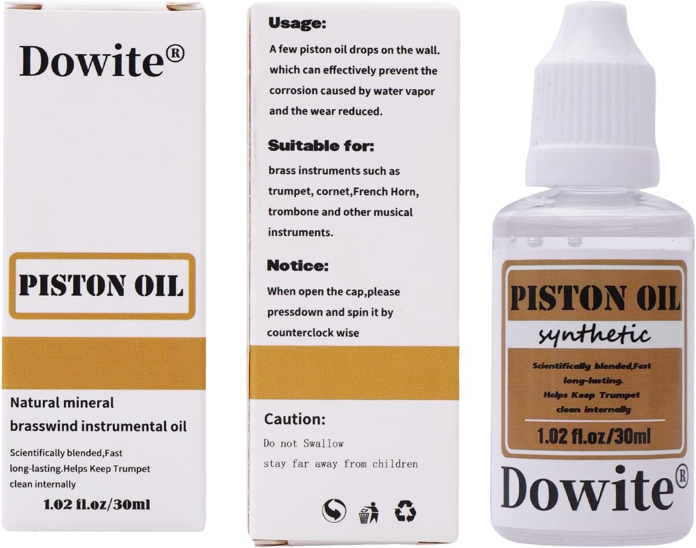 Synthetic Valve Oil for Trumpet - Odorless Piston Lubricant with Metal Protective Formula...